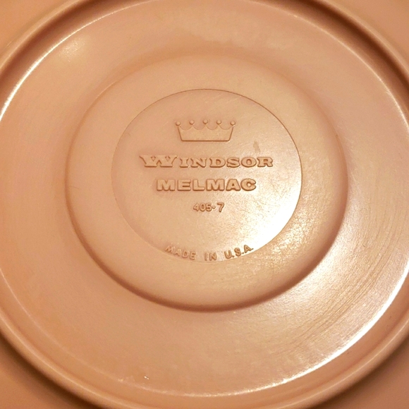 WINDSOR Melmac Vintage 50s Dessert Plate / Saucer / Coffee Cup in Pink MCM - Picture 7 of 11